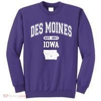 Des Moines Iowa Est 1857 Varsity Sweatshirt thumb 0