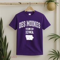 Des Moines Iowa Est 1857 Varsity T-Shirt thumb 2