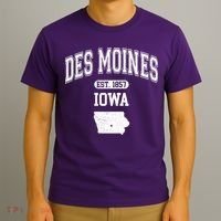 Des Moines Iowa Est 1857 Varsity T-Shirt thumb 3
