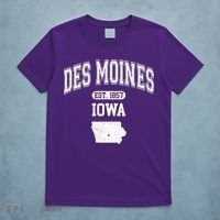 Des Moines Iowa Est 1857 Varsity T-Shirt thumb 5