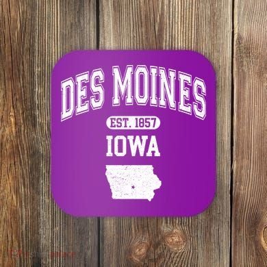 Des Moines Iowa Est 1857 Varsity Coaster