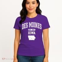 Des Moines Iowa Est 1857 Varsity Women's T-Shirt thumb 4