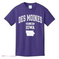 Des Moines Iowa Est 1857 Varsity Kids T-Shirt thumb 0