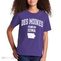 Des Moines Iowa Est 1857 Varsity Kids T-Shirt thumb 2