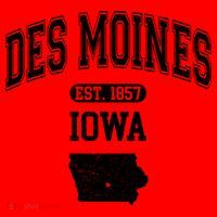 Des Moines Iowa Est 1857 Varsity Santa Hat thumb 1