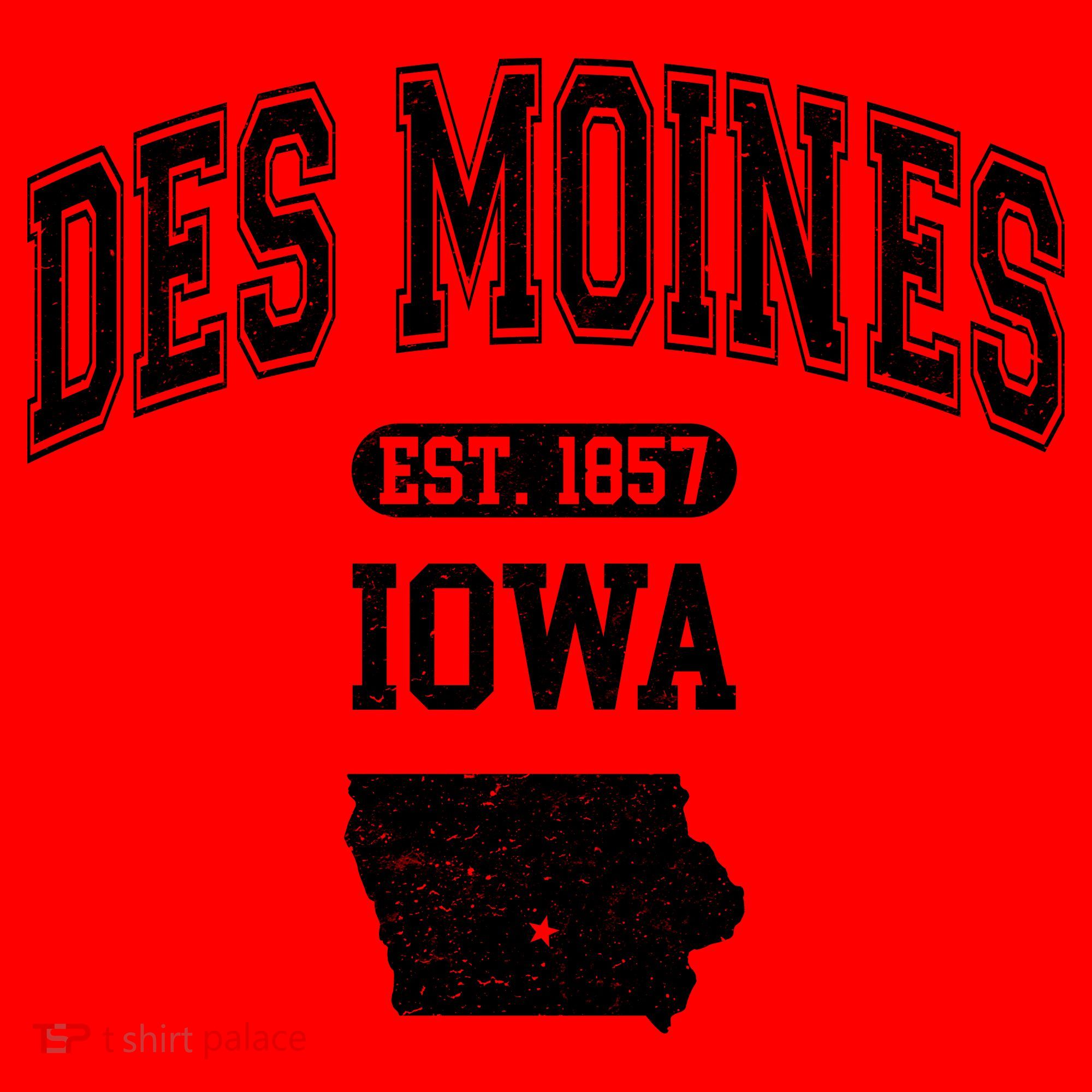 Des Moines Iowa Est 1857 Varsity Santa Hat