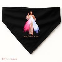 Divine Mercy Jesus I Trust In You USA-Made Doggie Bandana thumb 0