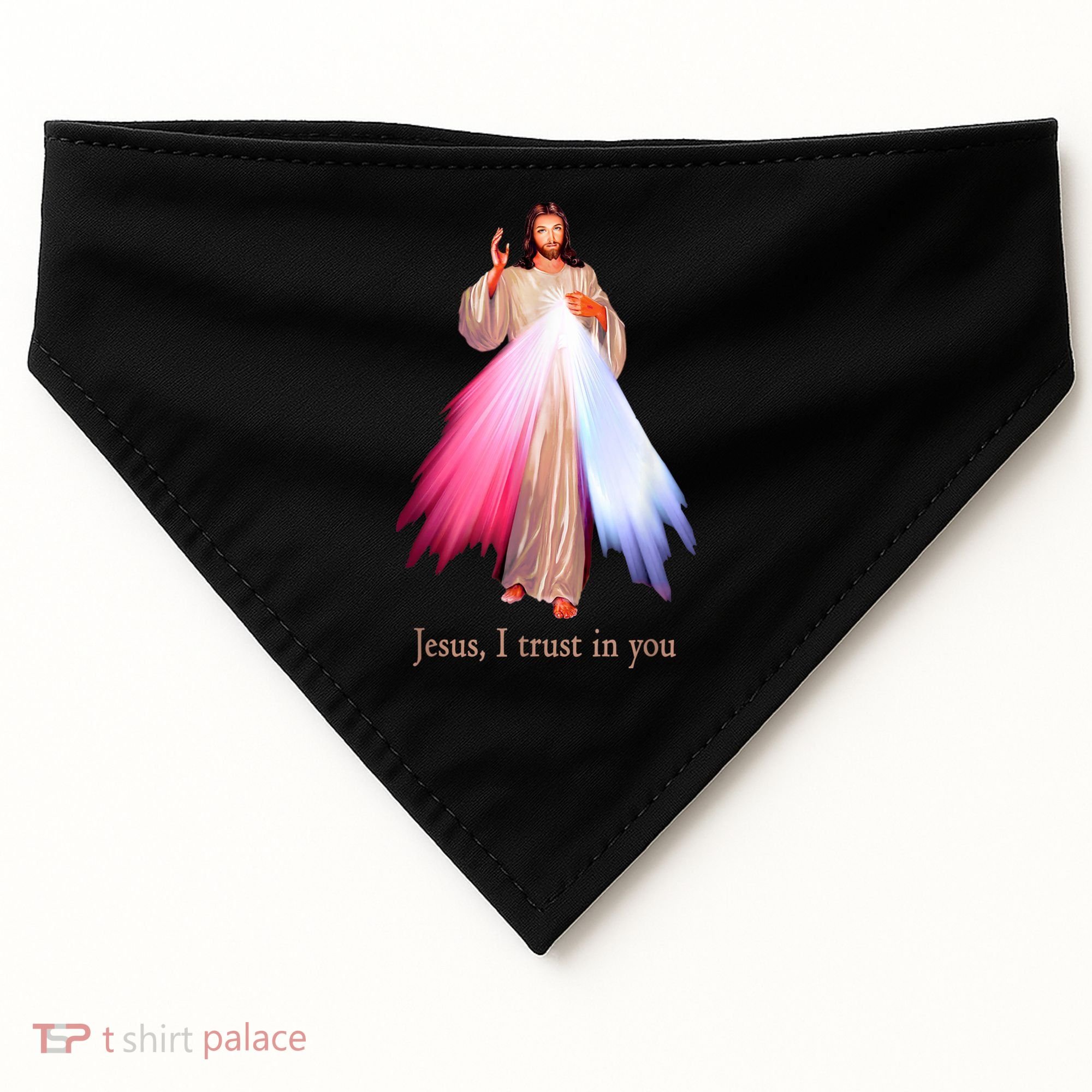 Divine Mercy Jesus I Trust In You USA-Made Doggie Bandana
