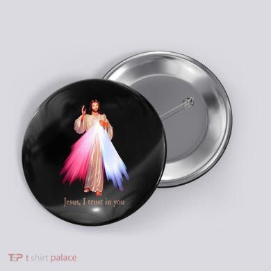Divine Mercy Jesus I Trust In You Button