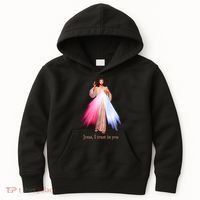 Divine Mercy Jesus I Trust In You Kids Hoodie thumb 0