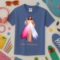 Divine Mercy Jesus I Trust In You Kids T-Shirt thumb 3