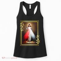 Divine Mercy Jesus Christ Jesus I Trust In You Catholic Women's Tank Top thumb 0