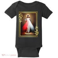 Divine Mercy Jesus Christ Jesus I Trust In You Catholic Baby Bodysuit thumb 0