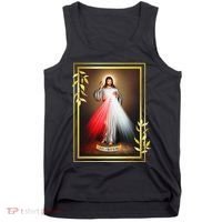 Divine Mercy Jesus Christ Jesus I Trust In You Catholic Tank Top thumb 0