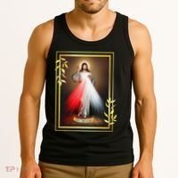 Divine Mercy Jesus Christ Jesus I Trust In You Catholic Tank Top thumb 3