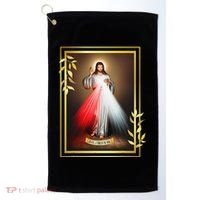 Divine Mercy Jesus Christ Jesus I Trust In You Catholic Golf Towel thumb 0