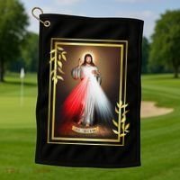 Divine Mercy Jesus Christ Jesus I Trust In You Catholic Golf Towel thumb 1