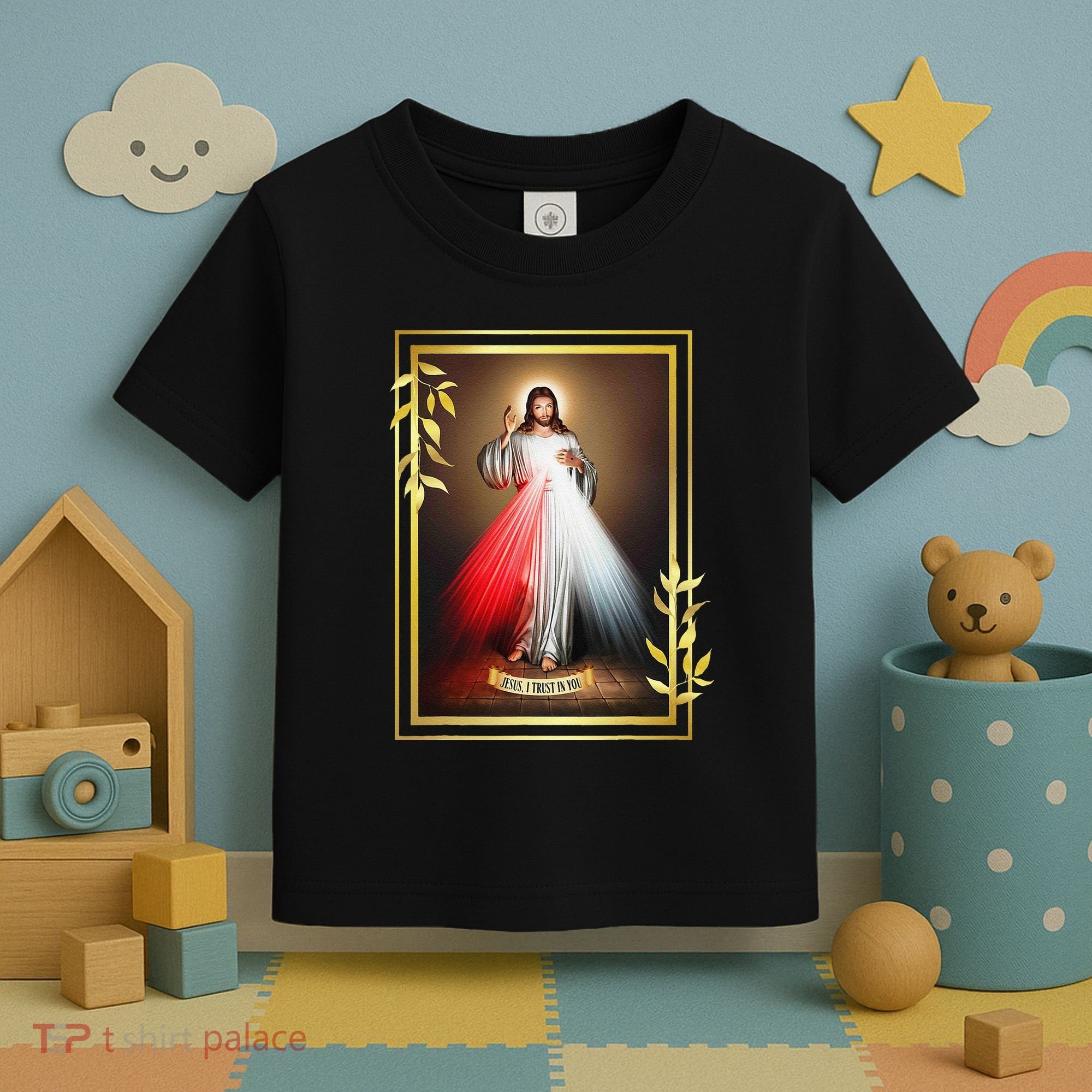 Divine Mercy Jesus Christ Jesus I Trust In You Catholic Toddler T-Shirt