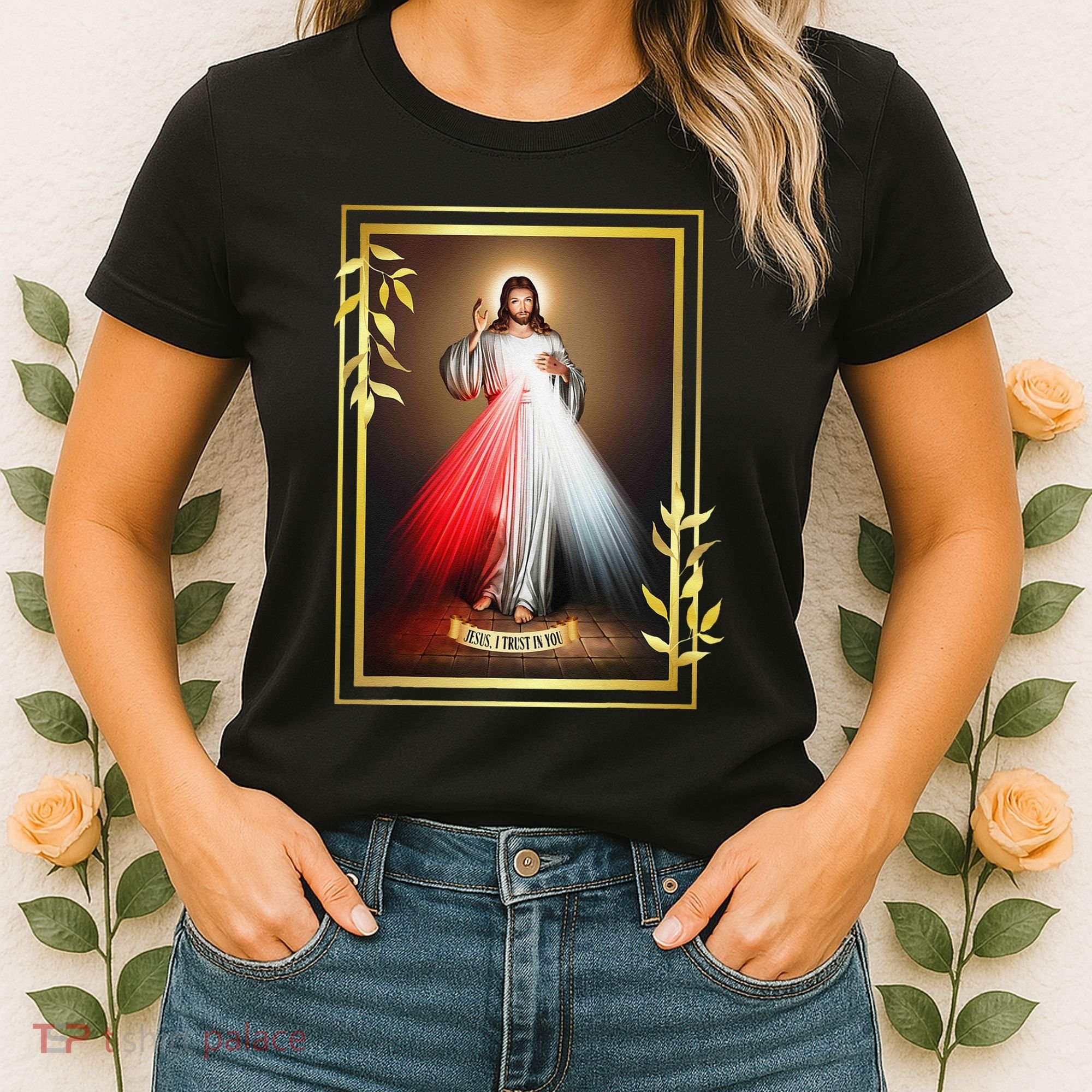 Divine Mercy Jesus Christ Jesus I Trust In You Catholic Women's T-Shirt