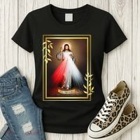 Divine Mercy Jesus Christ Jesus I Trust In You Catholic Women's T-Shirt thumb 3