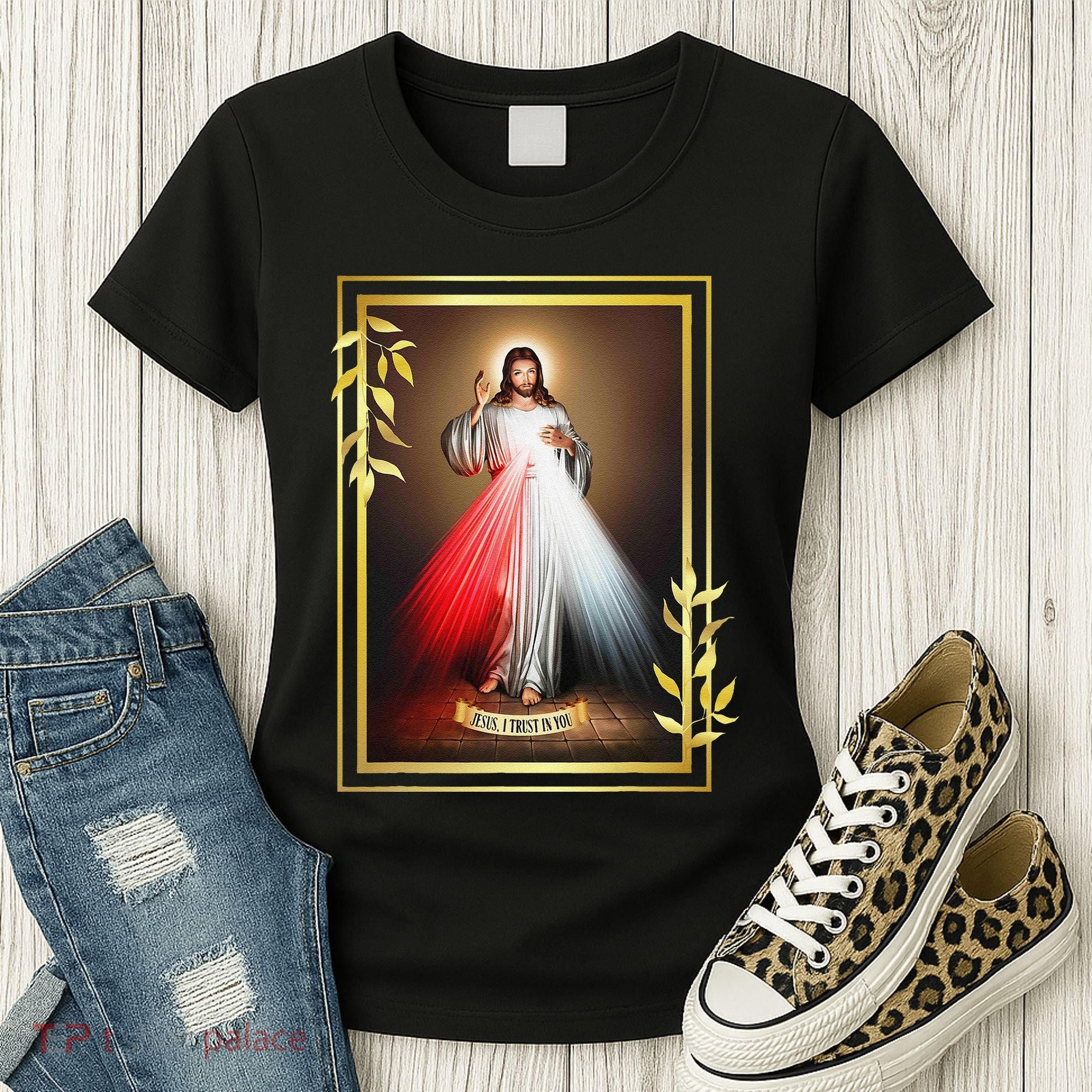 Divine Mercy Jesus Christ Jesus I Trust In You Catholic Women's T-Shirt