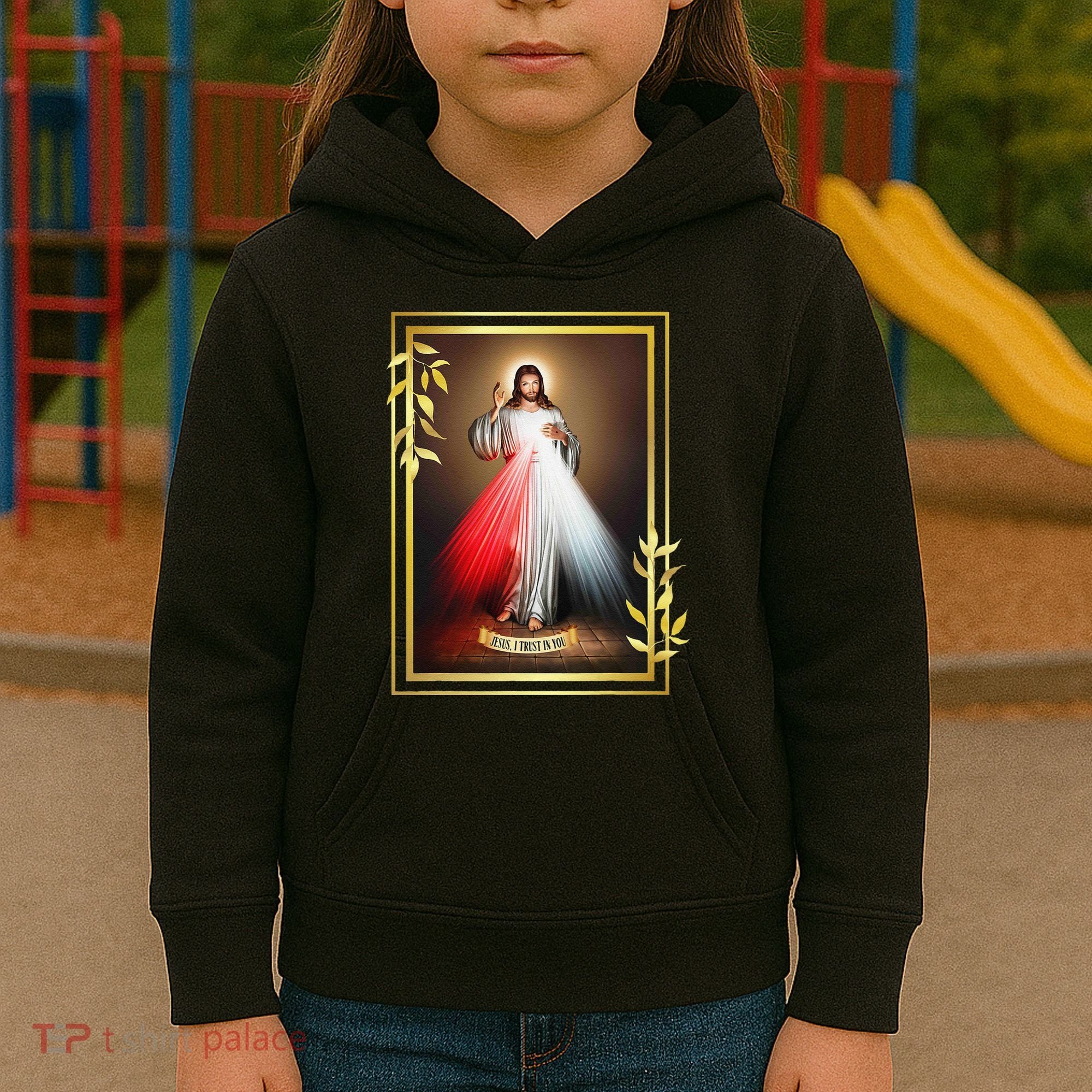 Divine Mercy Jesus Christ Jesus I Trust In You Catholic Kids Hoodie