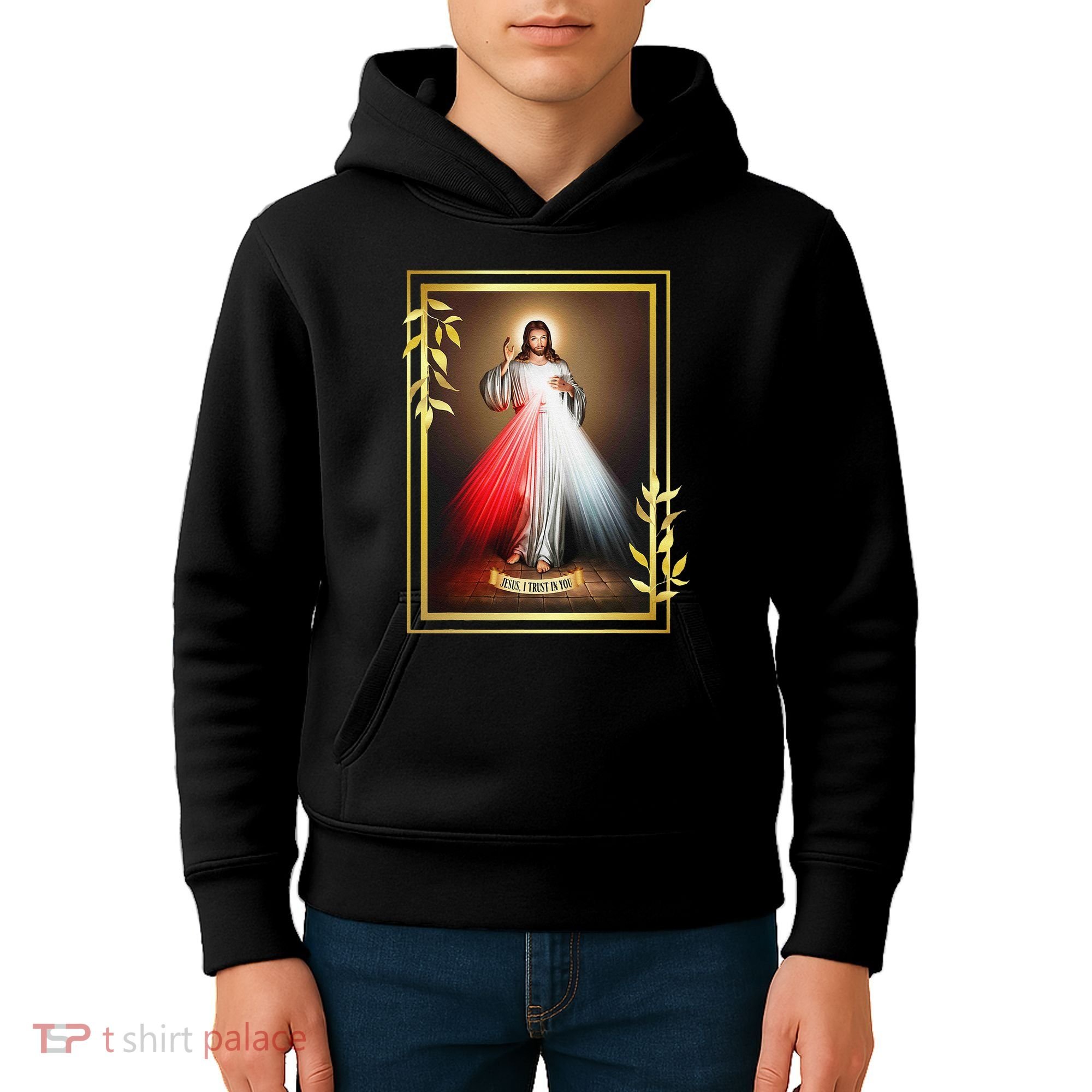 Divine Mercy Jesus Christ Jesus I Trust In You Catholic Kids Hoodie