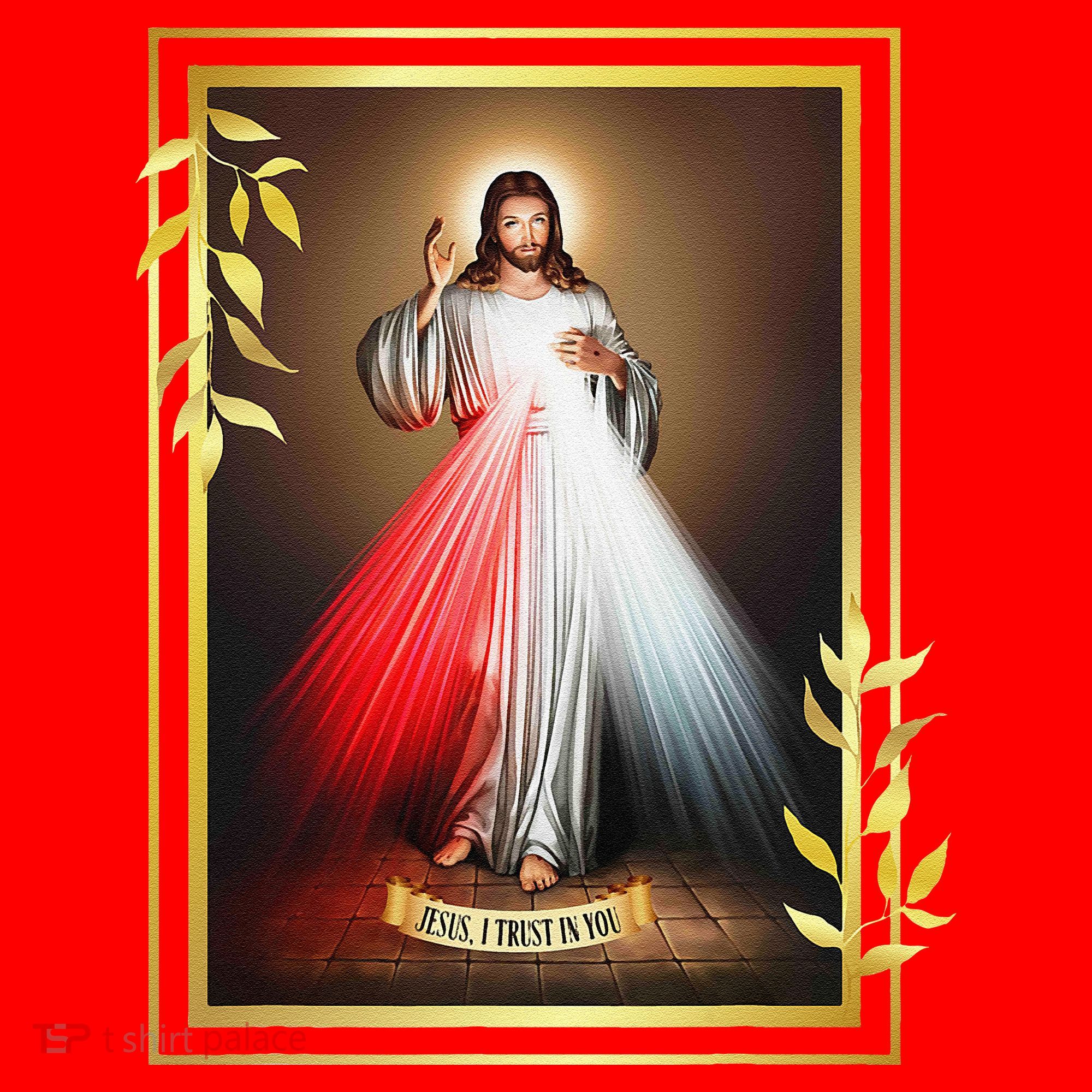 Divine Mercy Jesus Christ Jesus I Trust In You Catholic Santa Hat