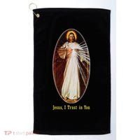 Divine Mercy Jesus I Trust In You (2) Golf Towel thumb 0