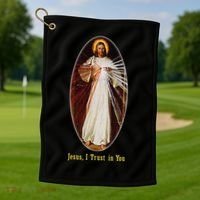 Divine Mercy Jesus I Trust In You (2) Golf Towel thumb 1