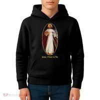 Divine Mercy Jesus I Trust In You (2) Kids Hoodie thumb 4