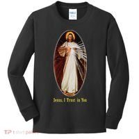Divine Mercy Jesus I Trust In You (2) Kids Long Sleeve Shirt thumb 0