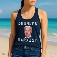 Drunken Marxist Joe Biden Women's Tank Top thumb 2