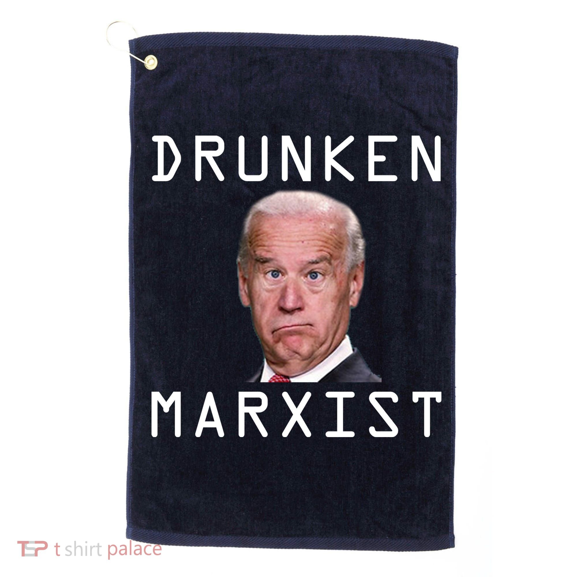 Drunken Marxist Joe Biden Golf Towel