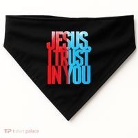 Divine Mercy Jesus I Trust In You St Faustina Catholic USA-Made Doggie Bandana thumb 0