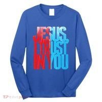 Divine Mercy Jesus I Trust In You St Faustina Catholic Long Sleeve Shirt thumb 0