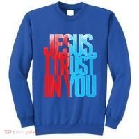 Divine Mercy Jesus I Trust In You St Faustina Catholic Sweatshirt thumb 0