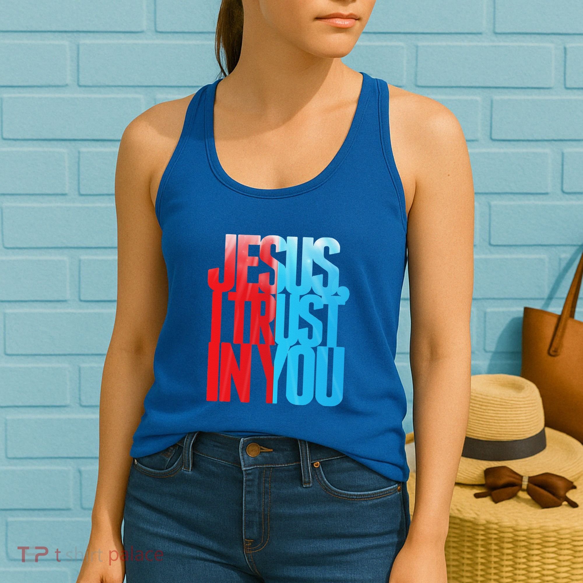 Divine Mercy Jesus I Trust In You St Faustina Catholic Women's Tank Top