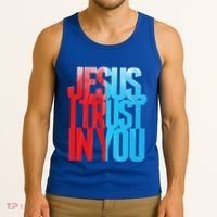 Divine Mercy Jesus I Trust In You St Faustina Catholic Tank Top thumb 3