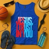 Divine Mercy Jesus I Trust In You St Faustina Catholic Tank Top thumb 4