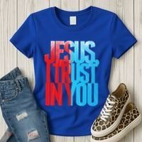 Divine Mercy Jesus I Trust In You St Faustina Catholic Women's T-Shirt thumb 3