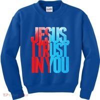 Divine Mercy Jesus I Trust In You St Faustina Catholic Kids Sweatshirt thumb 0