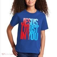 Divine Mercy Jesus I Trust In You St Faustina Catholic Kids T-Shirt thumb 2