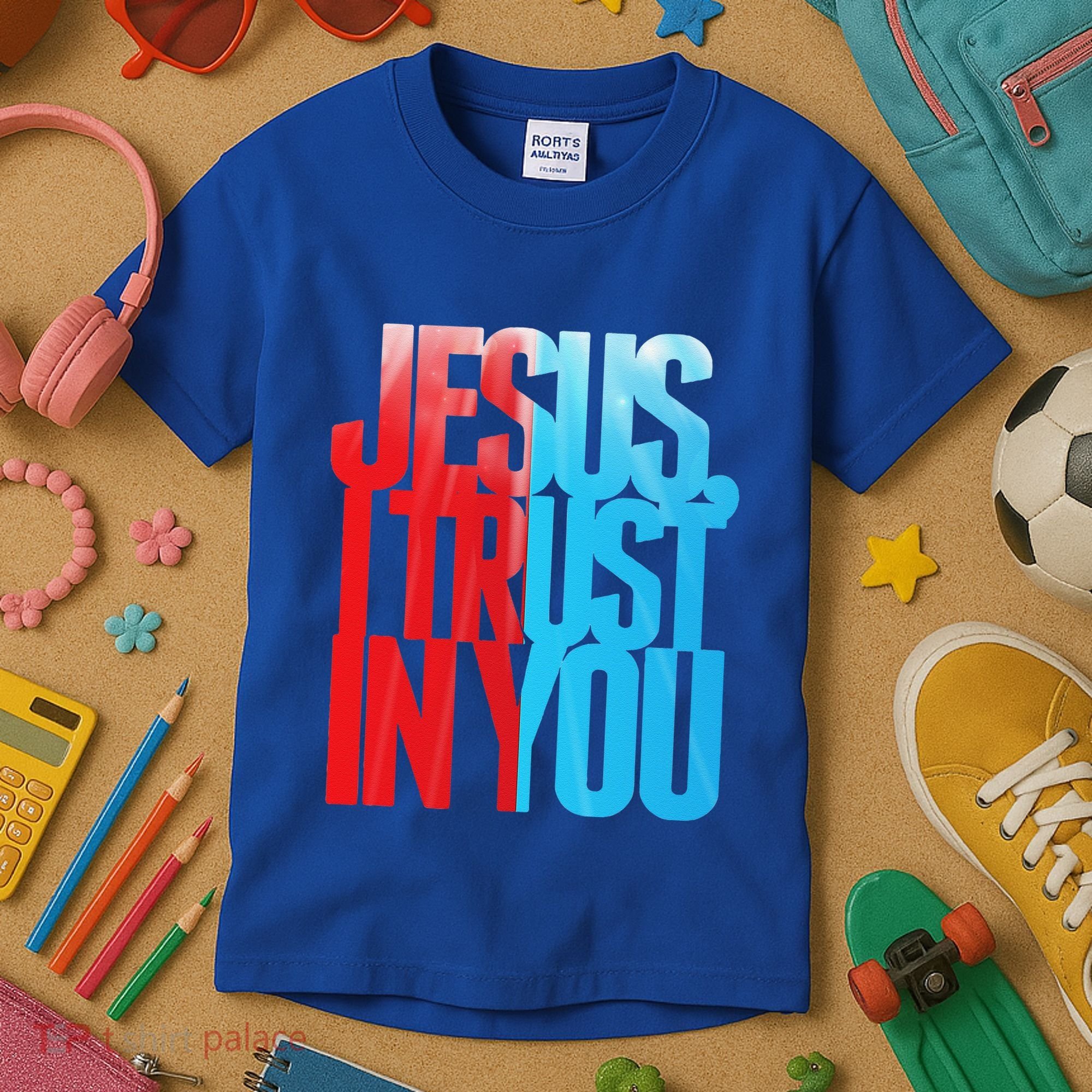 Divine Mercy Jesus I Trust In You St Faustina Catholic Kids T-Shirt
