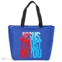 Divine Mercy Jesus I Trust In You St Faustina Catholic Tote Bag thumb 0