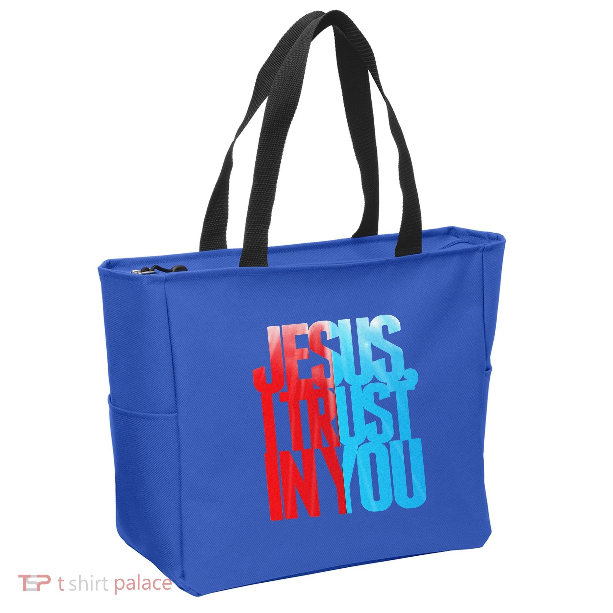 Divine Mercy Jesus I Trust In You St Faustina Catholic Tote Bag