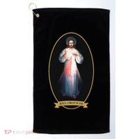 Divine Mercy Jesus I Trust In You Golf Towel thumb 0