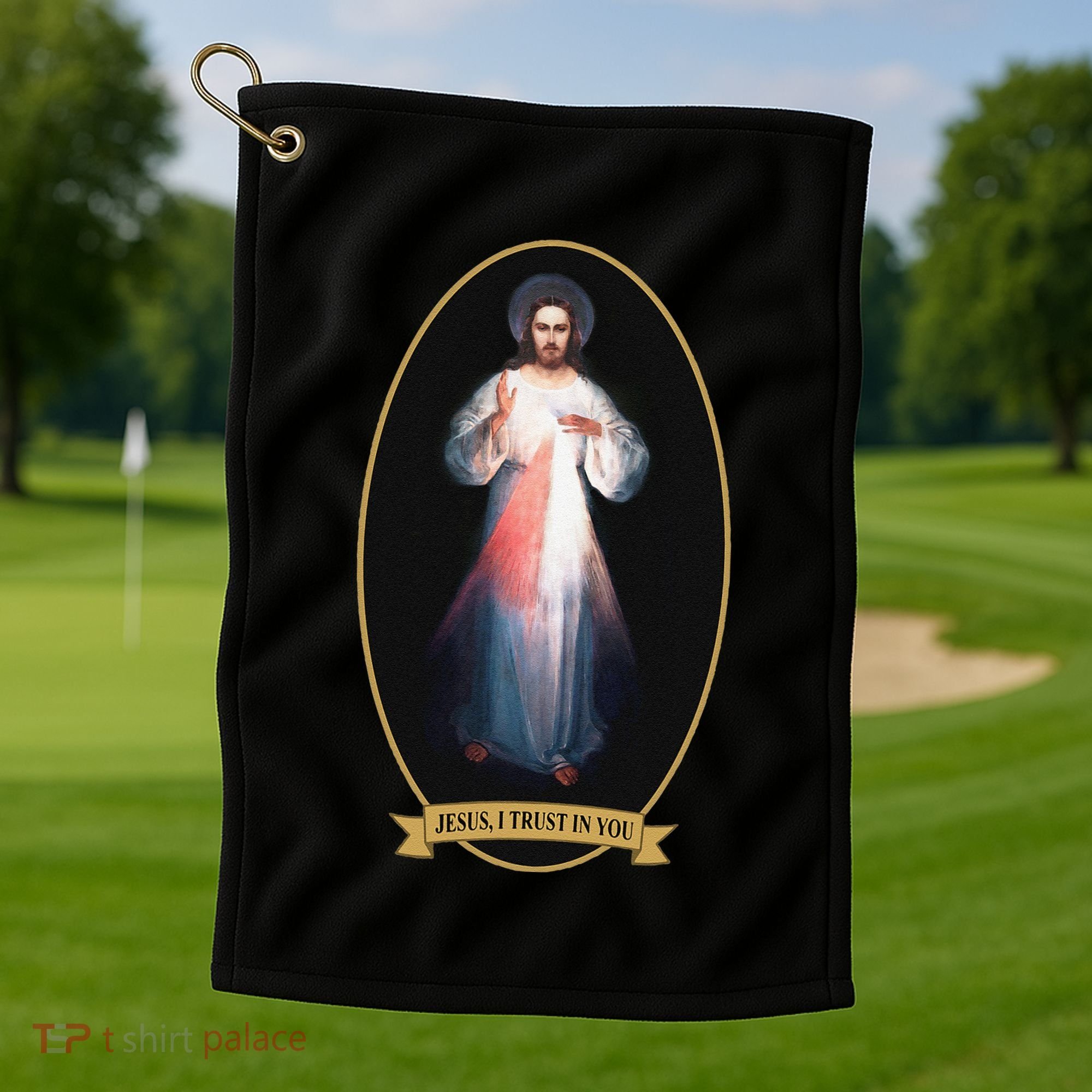 Divine Mercy Jesus I Trust In You Golf Towel