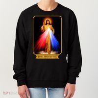 Divine Mercy Jesus I Trust In You Catholic Women's Sweatshirt thumb 0
