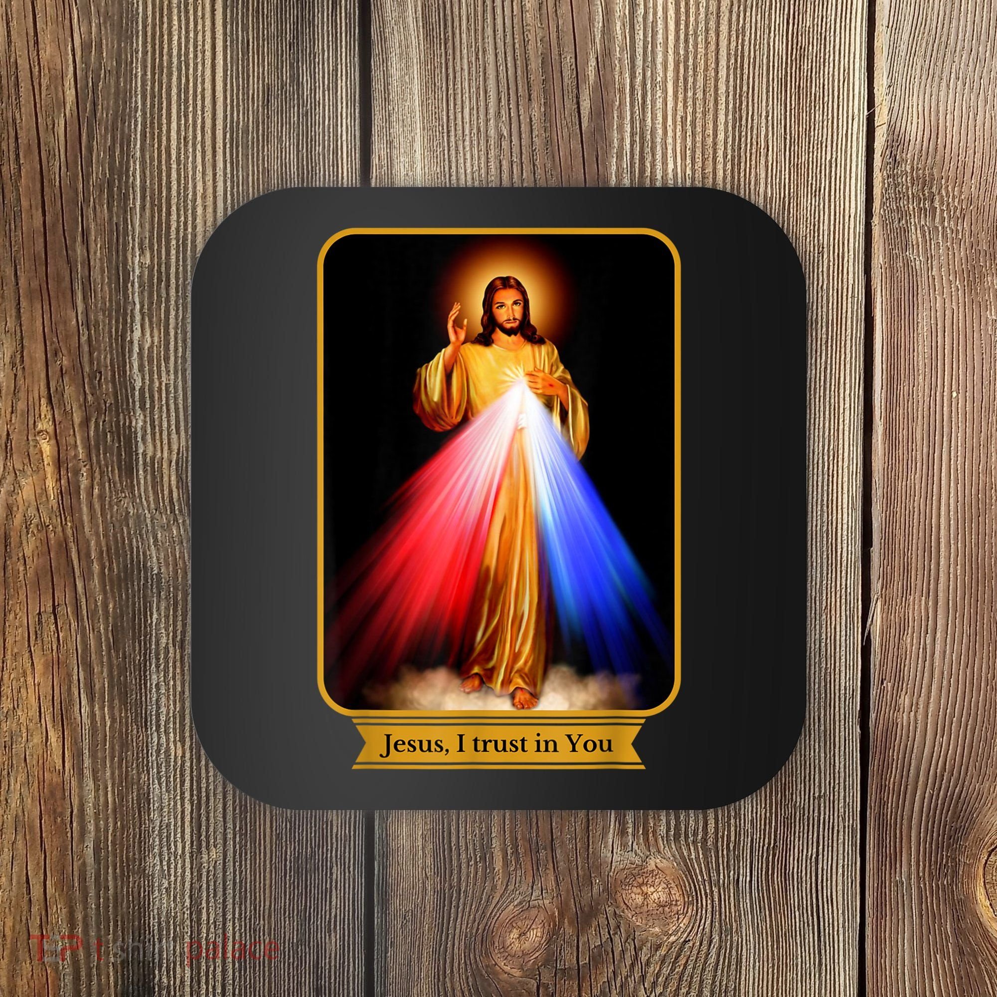 Divine Mercy Jesus I Trust In You Catholic Coaster